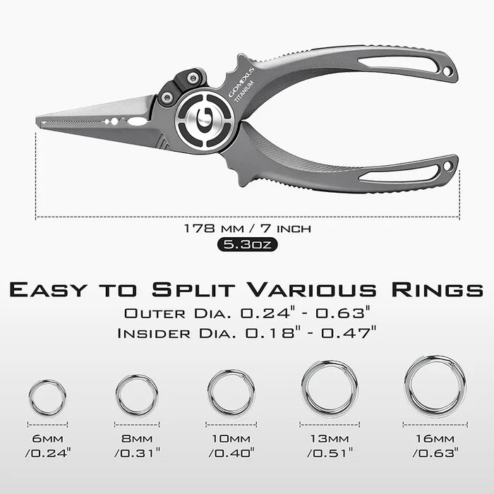 Gomexus Plier X Titanium Fishing Pliers 7''